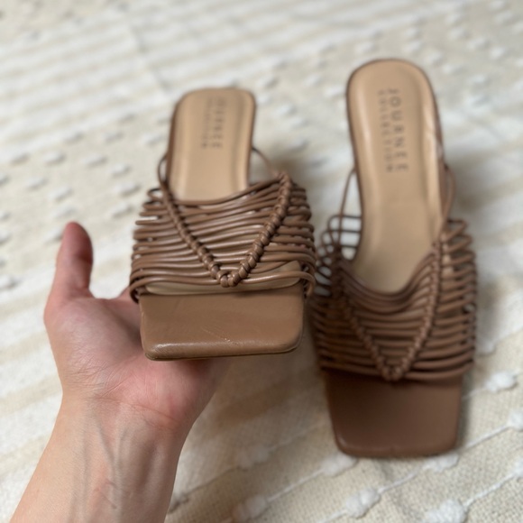 Journee Collection Womens Saskia Tru Comfort Foam Open Toe Heels size 9.5 - Picture 3 of 12